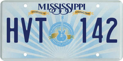 MS license plate HVT142