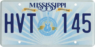 MS license plate HVT145