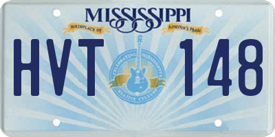 MS license plate HVT148