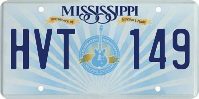MS license plate HVT149