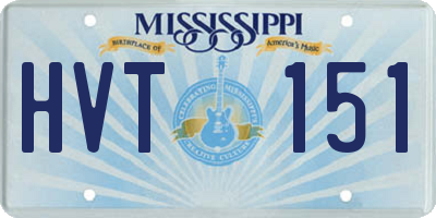 MS license plate HVT151