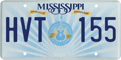 MS license plate HVT155