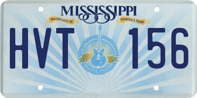 MS license plate HVT156