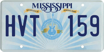 MS license plate HVT159