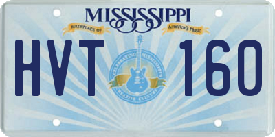 MS license plate HVT160
