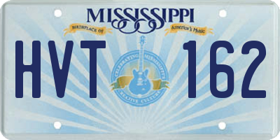 MS license plate HVT162