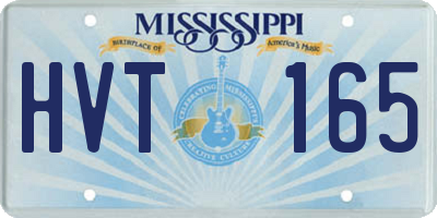 MS license plate HVT165