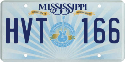 MS license plate HVT166