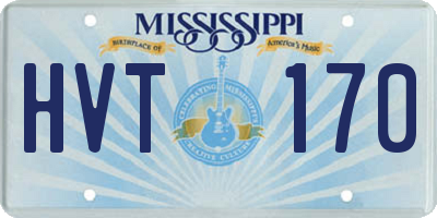 MS license plate HVT170