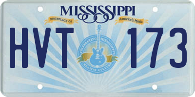 MS license plate HVT173