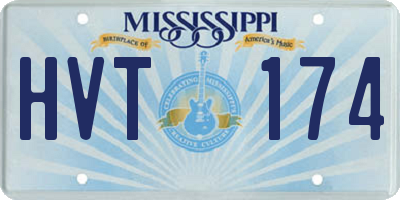 MS license plate HVT174