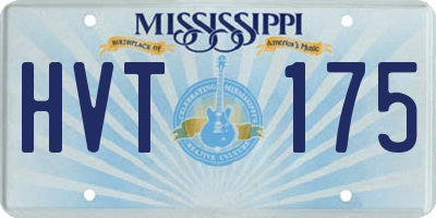 MS license plate HVT175