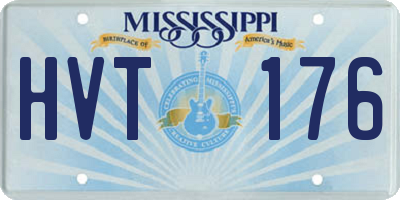 MS license plate HVT176