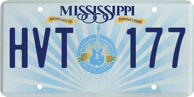 MS license plate HVT177