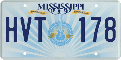 MS license plate HVT178