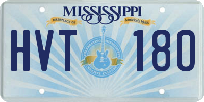 MS license plate HVT180