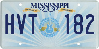 MS license plate HVT182