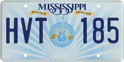 MS license plate HVT185