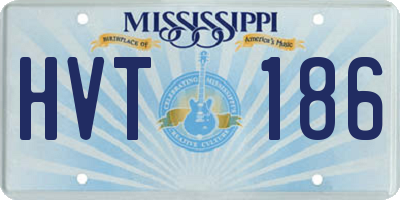MS license plate HVT186