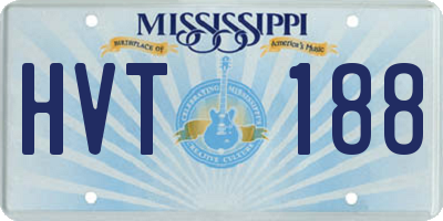 MS license plate HVT188