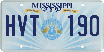 MS license plate HVT190