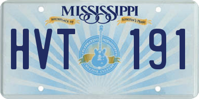 MS license plate HVT191