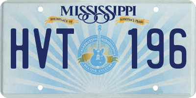 MS license plate HVT196
