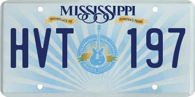 MS license plate HVT197