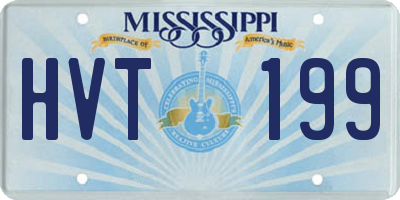 MS license plate HVT199