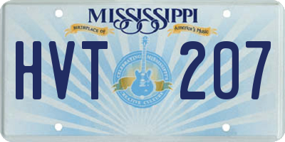 MS license plate HVT207