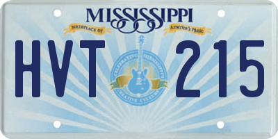 MS license plate HVT215