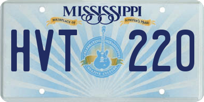 MS license plate HVT220