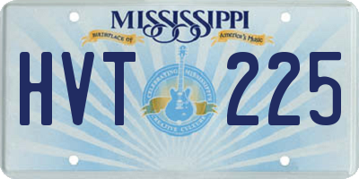 MS license plate HVT225