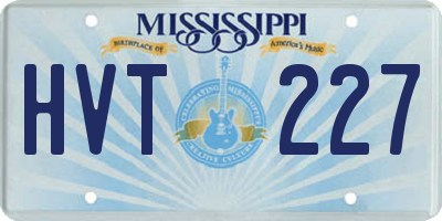 MS license plate HVT227