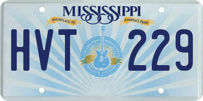MS license plate HVT229