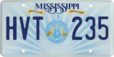MS license plate HVT235