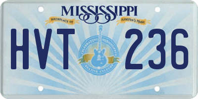 MS license plate HVT236