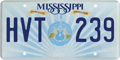 MS license plate HVT239