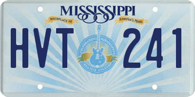 MS license plate HVT241