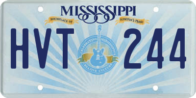 MS license plate HVT244