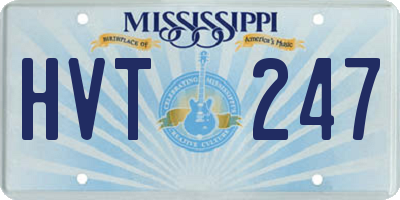 MS license plate HVT247