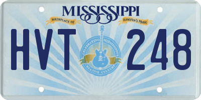 MS license plate HVT248