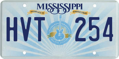 MS license plate HVT254