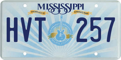MS license plate HVT257