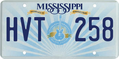 MS license plate HVT258