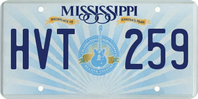 MS license plate HVT259