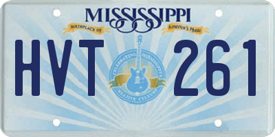MS license plate HVT261