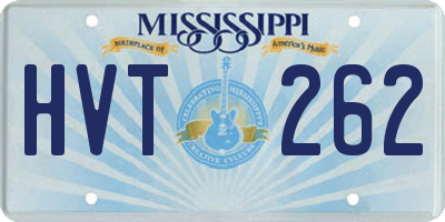 MS license plate HVT262