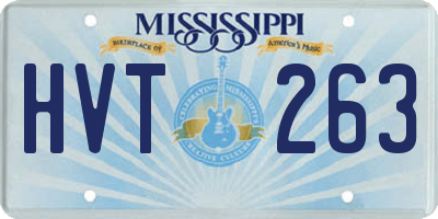 MS license plate HVT263