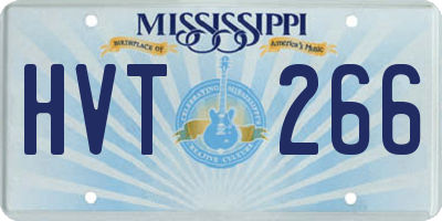 MS license plate HVT266